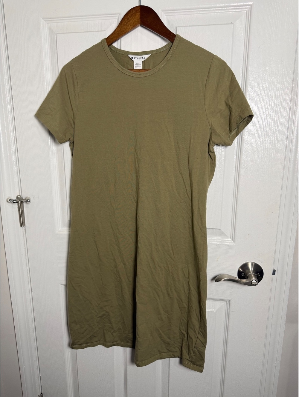 Athleta Olive Green T Shirt Dress